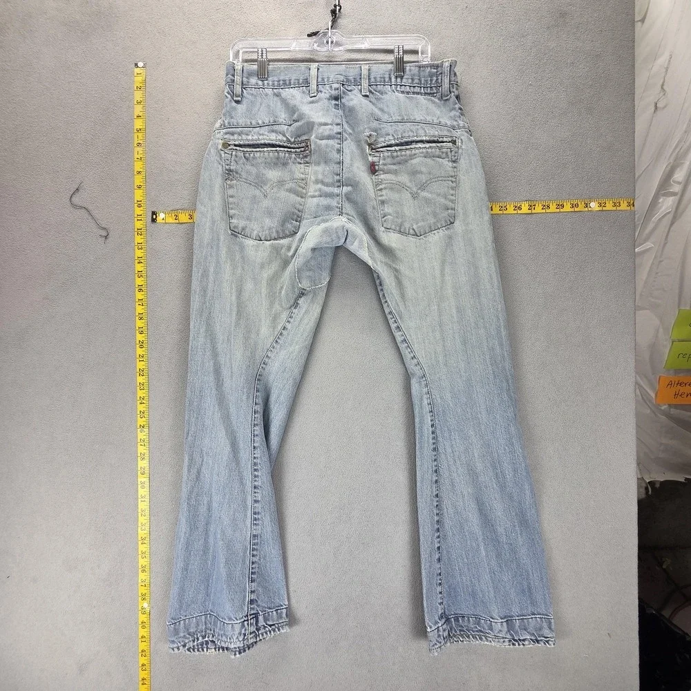 Vintage Levis Engineered Jeans Mens 32x32 Blue Light Wash Twisted Zip Fly
